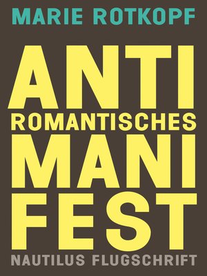 cover image of Antiromantisches Manifest